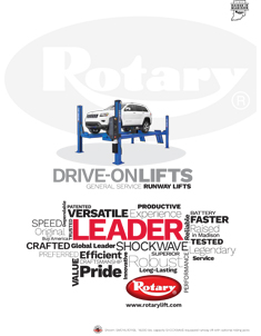 Rotary SMO14 Lift - Maximize Productivity In Vehicle Handling